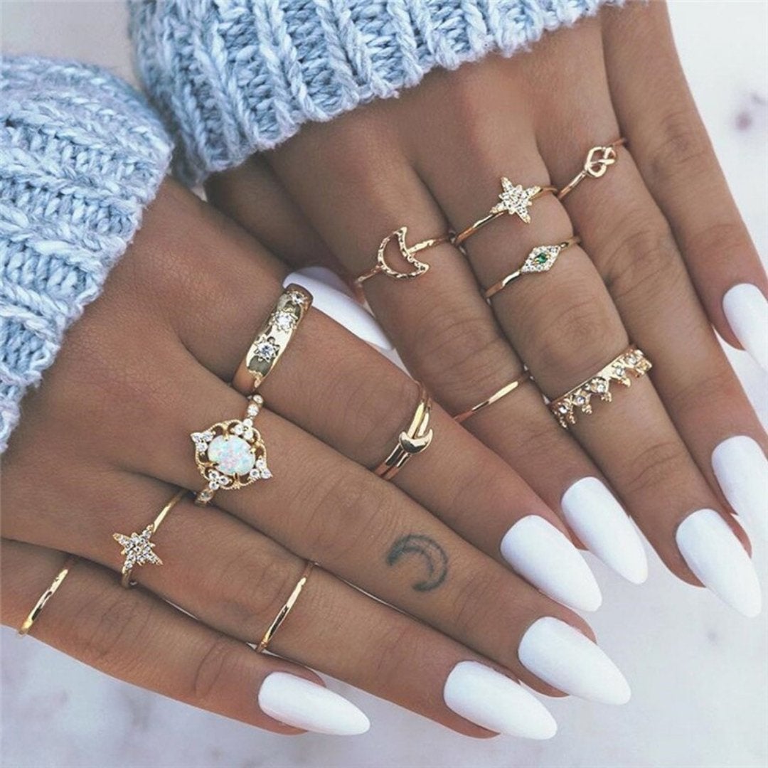Unique package with 8 to 12 rings