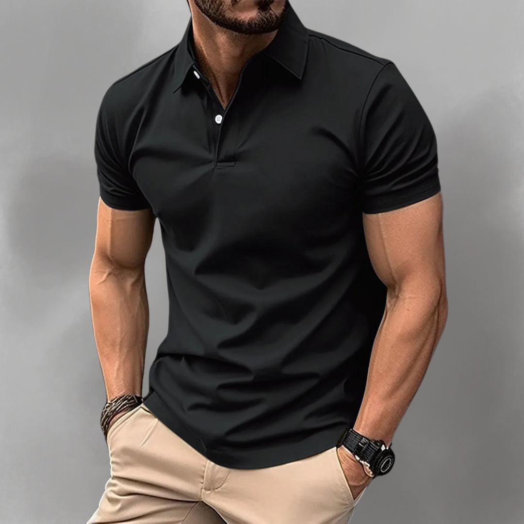 Gilo | Casual Stretch Polo Shirt for Men – Minimalist Collar Style