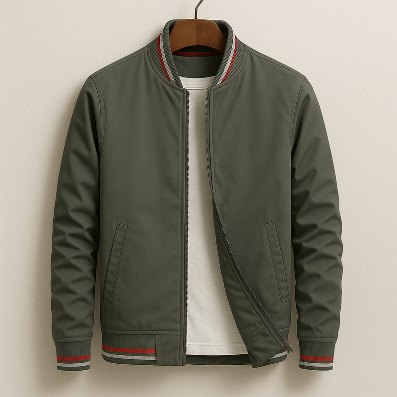 Rayu | Stylish striped bomber jacket