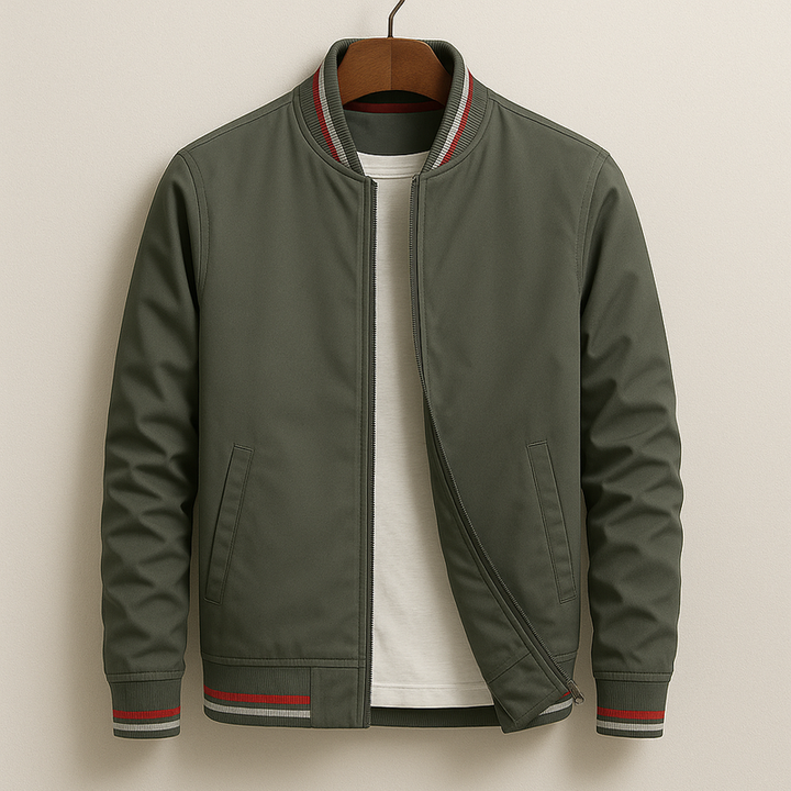 Rayu | Stylish striped bomber jacket