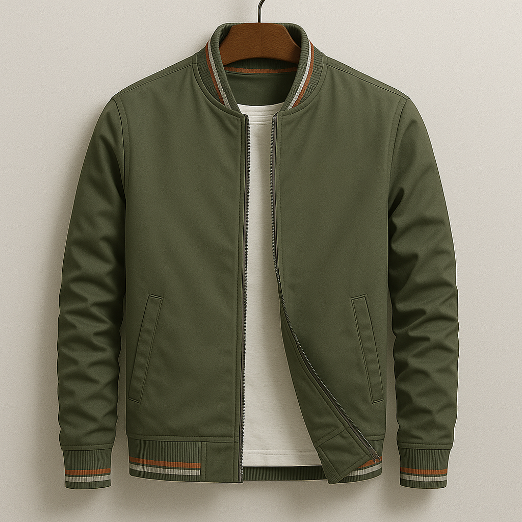 Rayu | Stylish striped bomber jacket