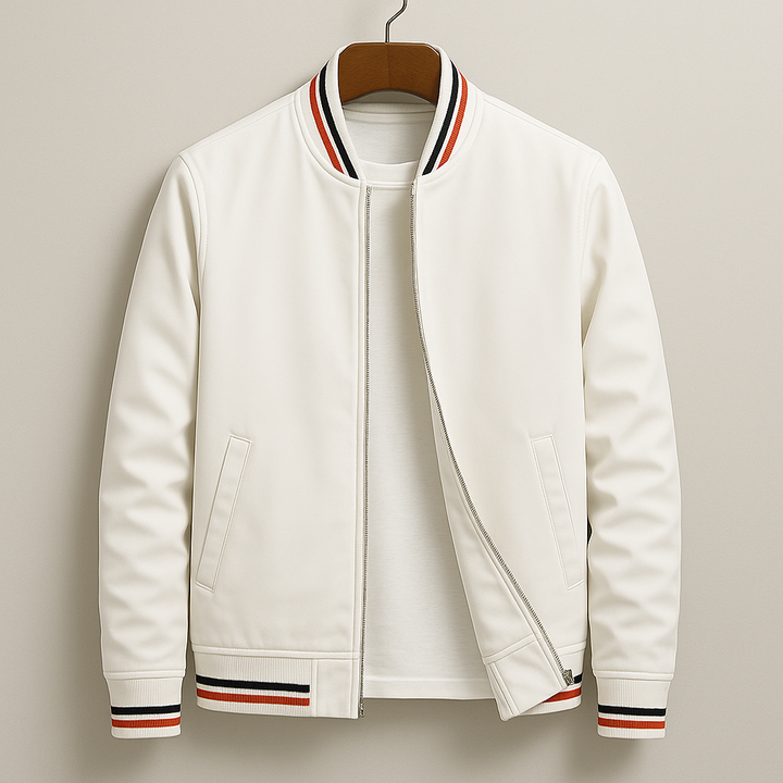 Rayu | Stylish striped bomber jacket