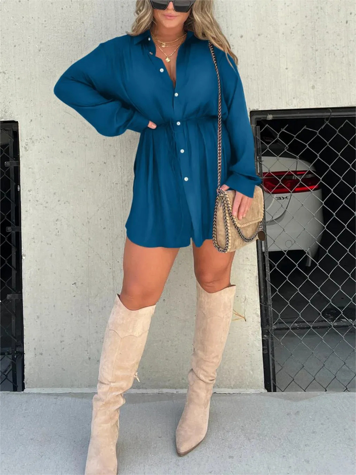 Jessica | Trendy satin romper dress