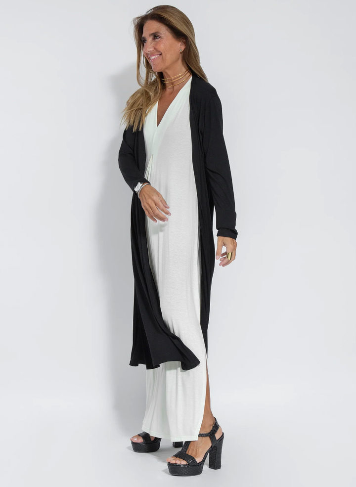 Solana - Ensemble consisting of a long, figure-hugging dress and a vest