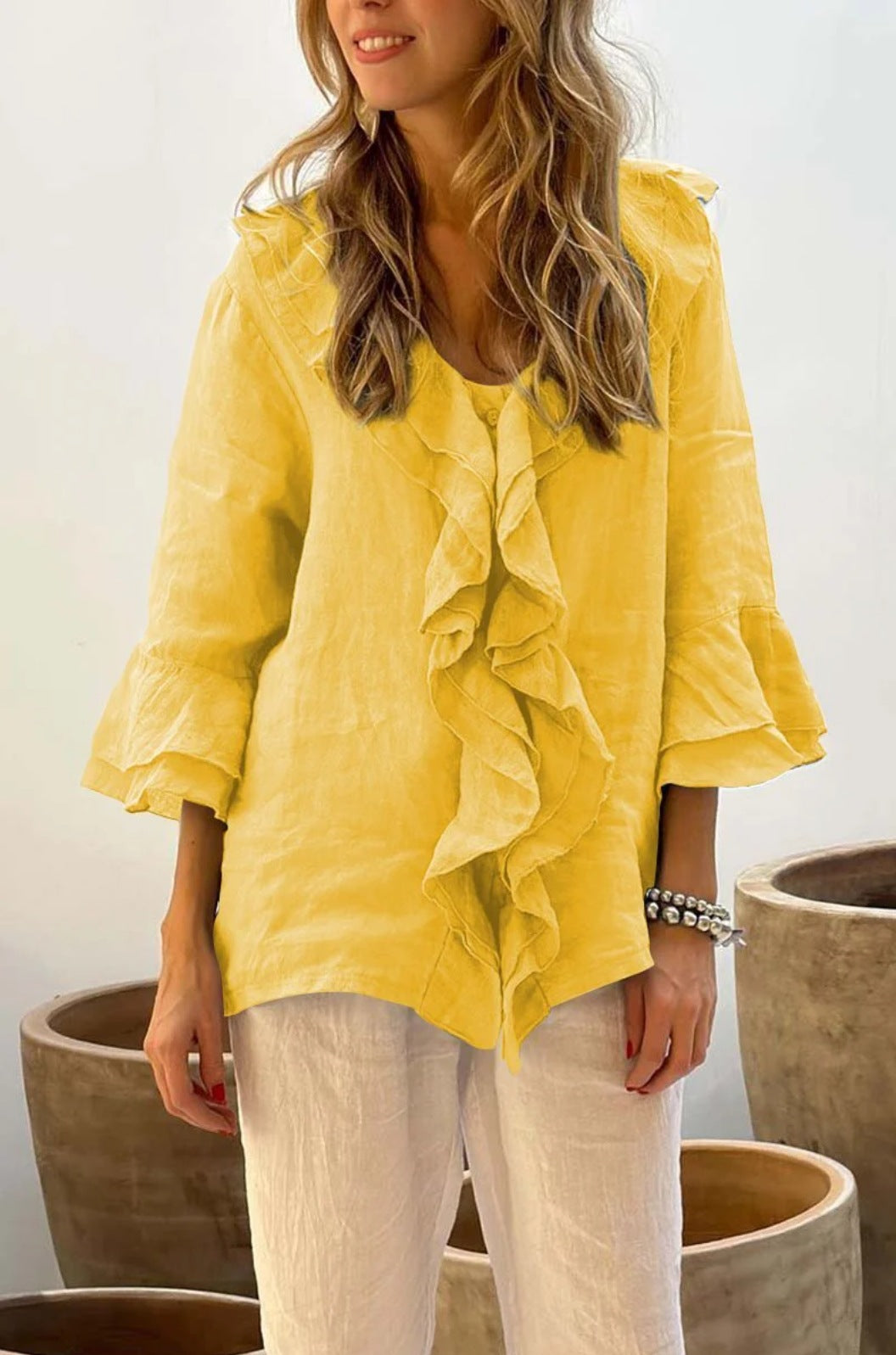 Lena | Ruffled Shirt