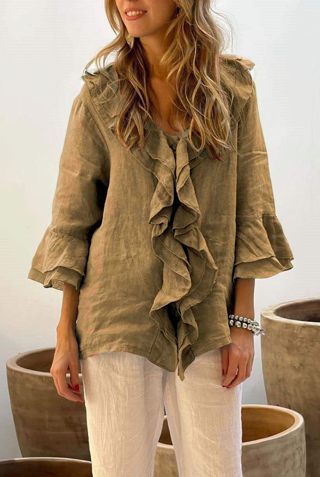 Lena | Ruffled Shirt