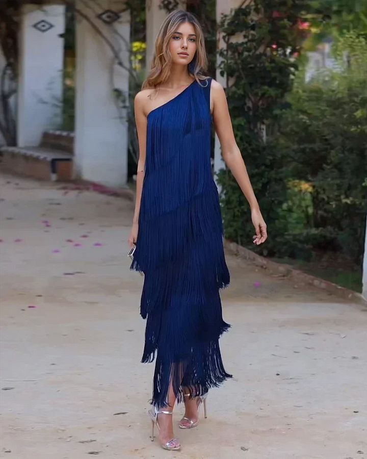 Rosea Effortless Elegance Off-Shoulder Dress