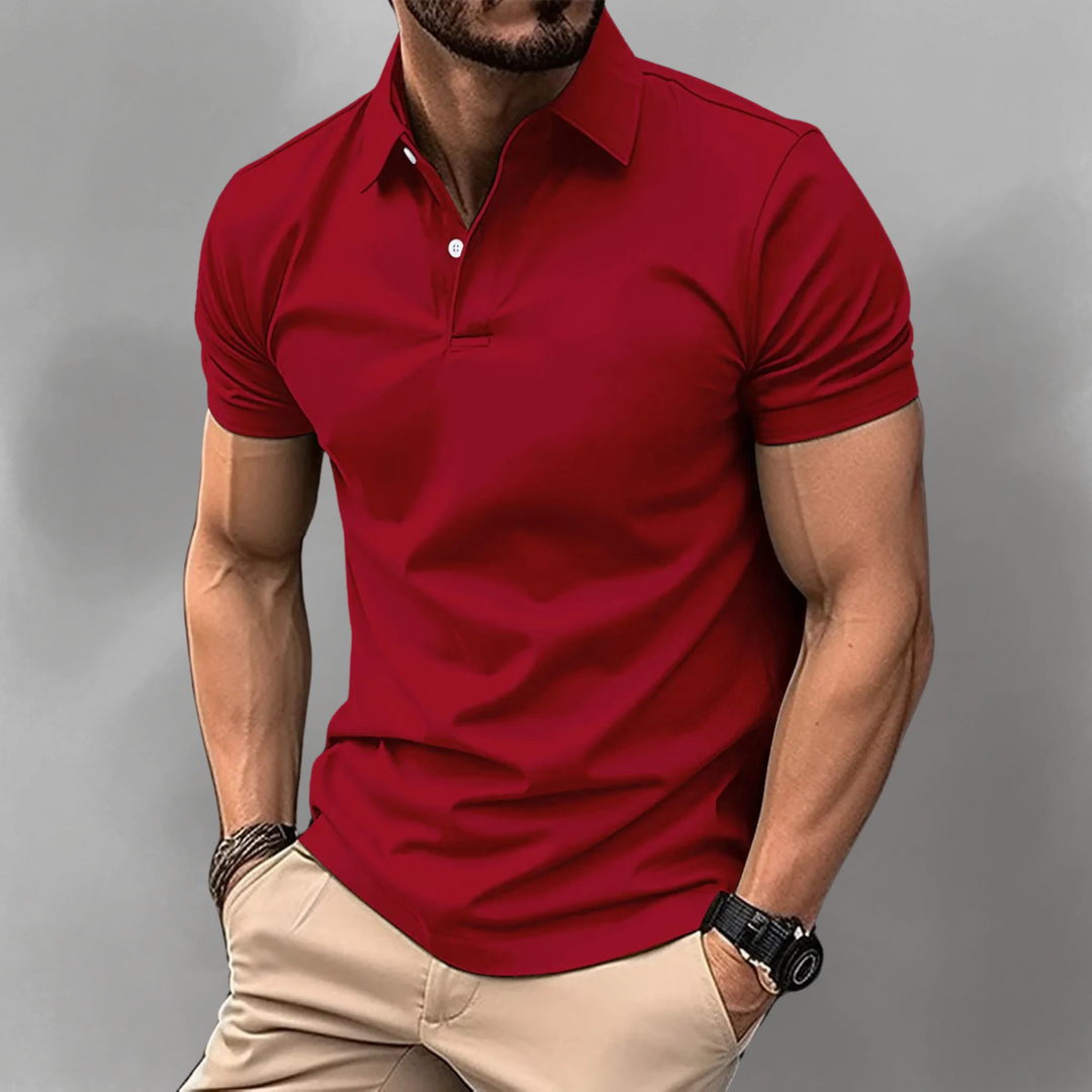 Gilo | Casual Stretch Polo Shirt for Men – Minimalist Collar Style