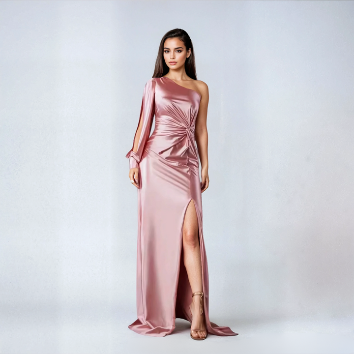 LEILA  | Long Dress with Flutter Sleeve