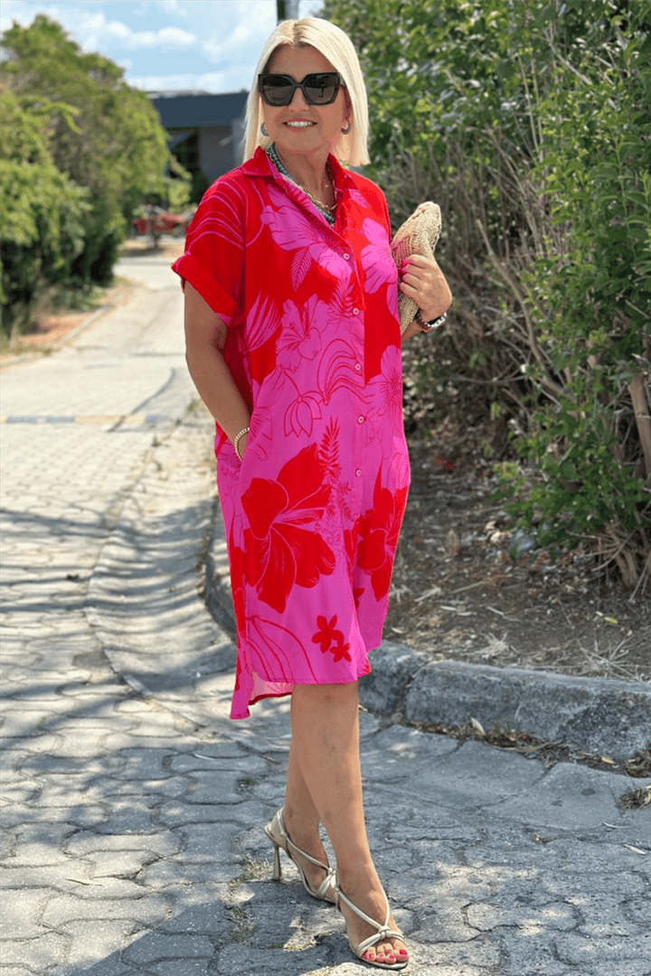 Omi – Dress with floral print