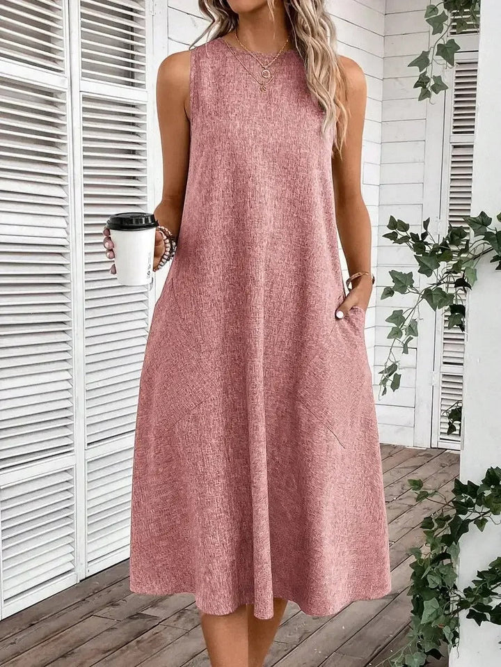 Lena | Relaxed Linen Dress for Spring